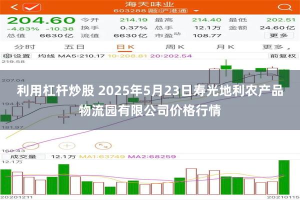 利用杠杆炒股 2025年5月23日寿光地利农产品物流园有限公司价格行情