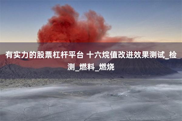 有实力的股票杠杆平台 十六烷值改进效果测试_检测_燃料_燃烧