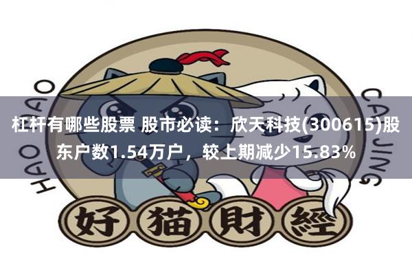 杠杆有哪些股票 股市必读：欣天科技(300615)股东户数1.54万户，较上期减少15.83%