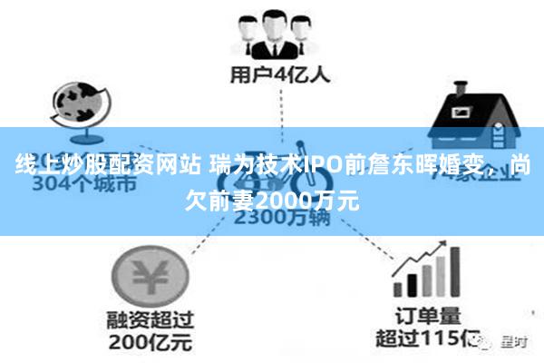 线上炒股配资网站 瑞为技术IPO前詹东晖婚变，尚欠前妻2000万元