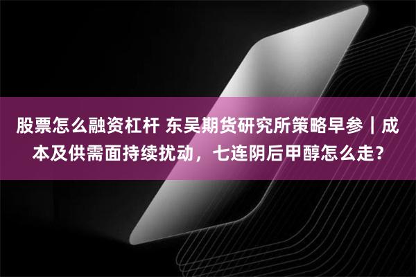 股票怎么融资杠杆 东吴期货研究所策略早参｜成本及供需面持续扰动，七连阴后甲醇怎么走？