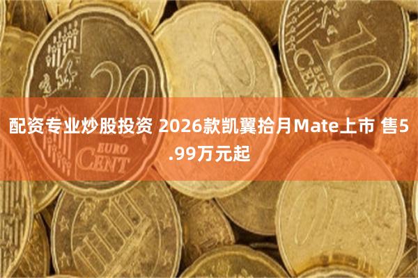 配资专业炒股投资 2026款凯翼拾月Mate上市 售5.99万元起