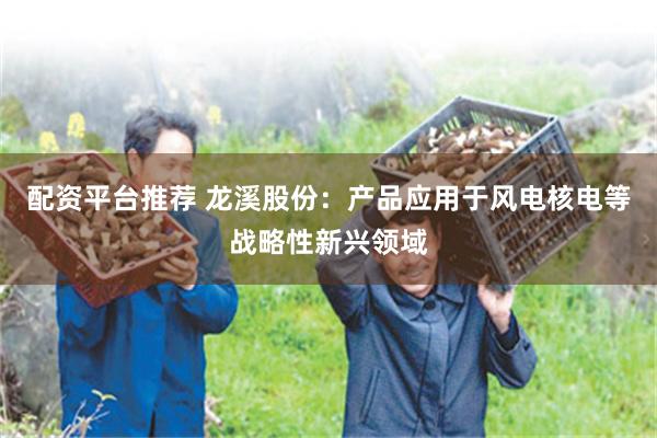 配资平台推荐 龙溪股份：产品应用于风电核电等战略性新兴领域