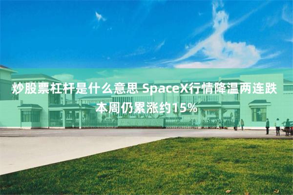 炒股票杠杆是什么意思 SpaceX行情降温两连跌 本周仍累涨约15%