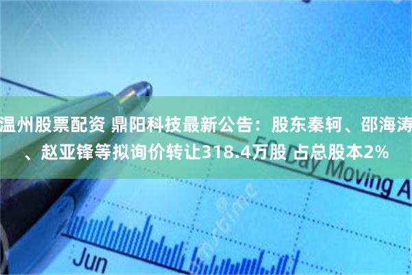 温州股票配资 鼎阳科技最新公告：股东秦轲、邵海涛、赵亚锋等拟询价转让318.4万股 占总股本2%