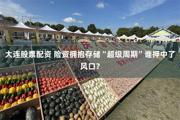 大连股票配资 险资拥抱存储“超级周期”谁押中了风口?