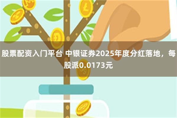 股票配资入门平台 中银证券2025年度分红落地，每股派0.0173元