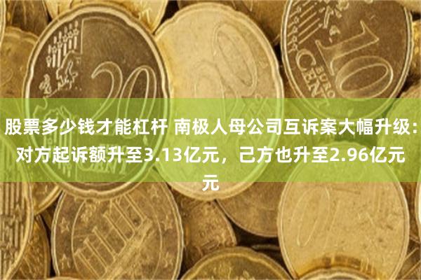股票多少钱才能杠杆 南极人母公司互诉案大幅升级：对方起诉额升至3.13亿元，己方也升至2.96亿元