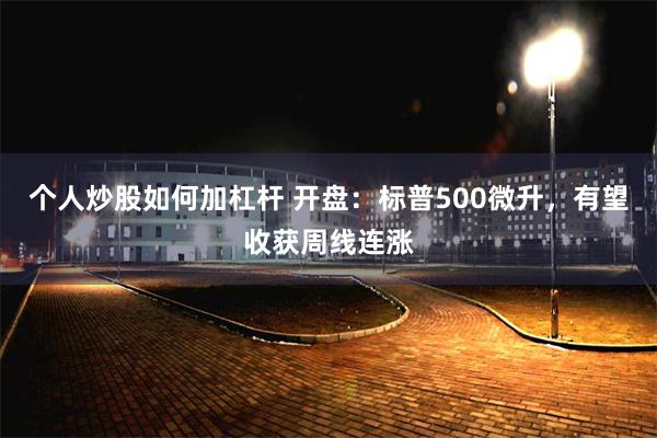 个人炒股如何加杠杆 开盘：标普500微升，有望收获周线连涨