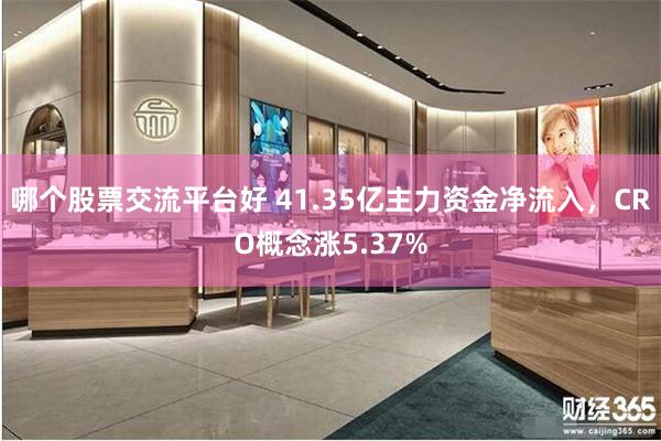 哪个股票交流平台好 41.35亿主力资金净流入，CRO概念涨5.37%