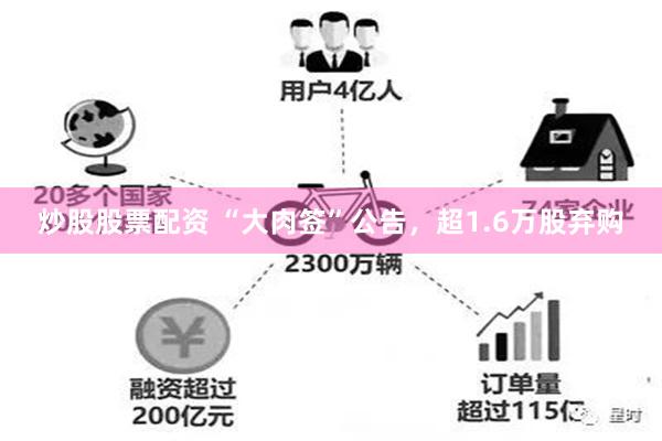炒股股票配资 “大肉签”公告，超1.6万股弃购
