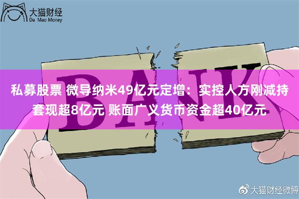 私募股票 微导纳米49亿元定增：实控人方刚减持套现超8亿元 账面广义货币资金超40亿元